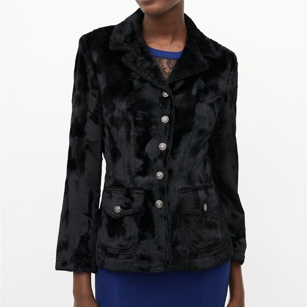 Vintage Moschino Black Velour Blazer